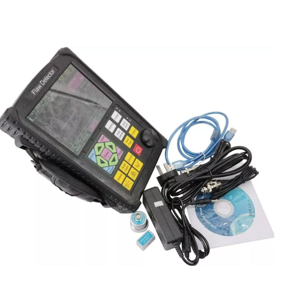 VTSYIQI Ultrasonic Flaw Tester Ultrasonic Flaw Detector Machine with Measuring Range 0~10000mm Frequency Range 0.5~15MHz Sound Speed 1000~15000m/s Measurement Mode Single Dual Thru