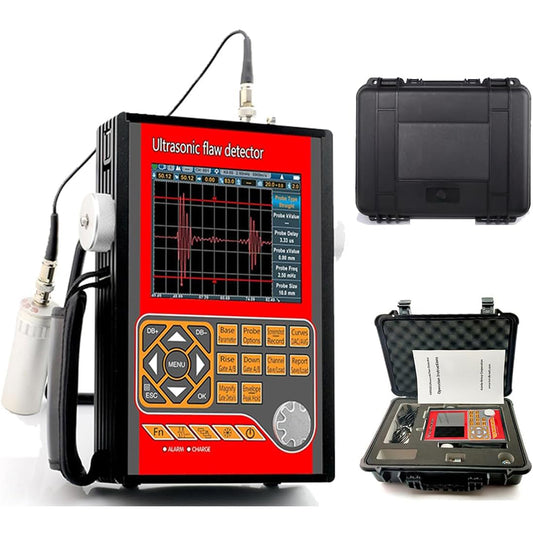 VTSYIQI Digital Ultrasonic Flaw Detector Digital Ultrasonic Metal Flaw Detector with Range 0 to 15000mm Automated Calibration Frequency 20-2000Hz IP65 Standard PC Software for Weld Crack Defect Test