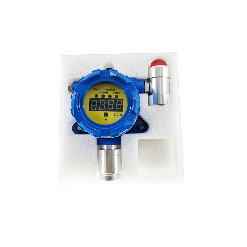 VTSYIQI Fixed Oxygen Detector O2 Gas Monitor with Resolution 0.1%vol L-alarm 19.5%vol H-alarm 23.5%vol Range from 0 to 30%vol for Detecting Gas in Refinery Chemical Plant LPG Station Boiler Room Painting Plant