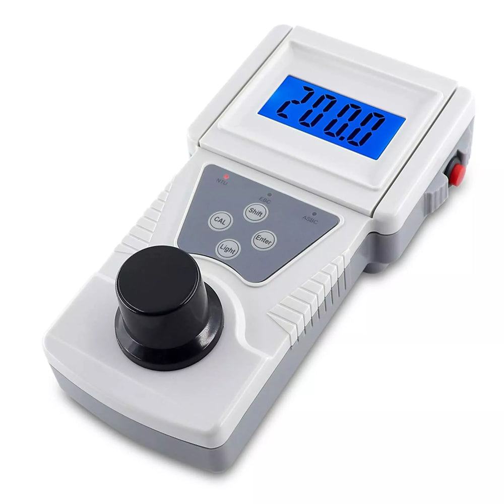 VTSYIQI Handheld Turbidity Meter Turbidimeter Turbidity Measurement with Minimum Indication 0.01NTU Formazine Standard Turbidity Solution Measurement Range 0-20 NTU ISO7027 Compliant LCD Backlight Display