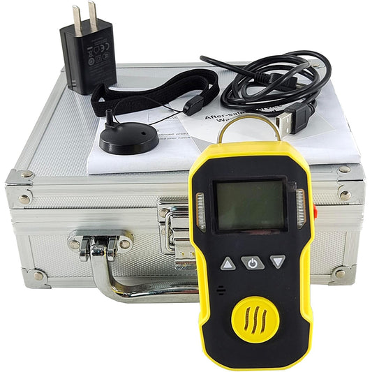 VTSYIQI HCL Gas Detector Portable Hydrogen Chloride Gas Analyzer with Measuring Range 0 to 50ppm L-alarm 5ppm H-alarm 10ppm Self-adjustment Function Resolution 0.1ppm for Combustible and Toxic Gas Leakage Detection