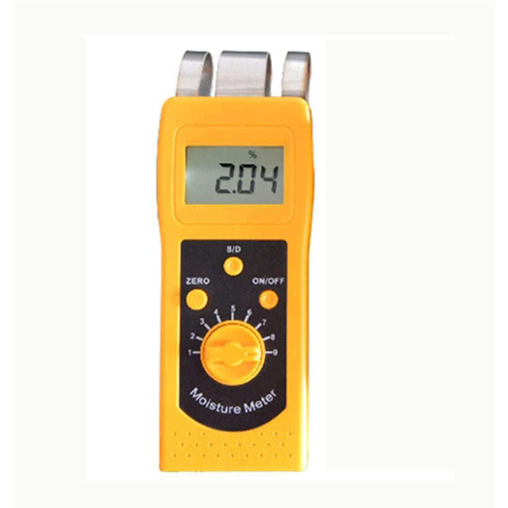 VTSYIQI Digital Textile Moisture Meter Analyzer Textile Moisture Content Meters with Accuracy ± 0.5% n Resolusion 0.1/0.01 Range 0 to 50% Metal Sensor for Cotton Clothes Yarn Moisture Testing Machine