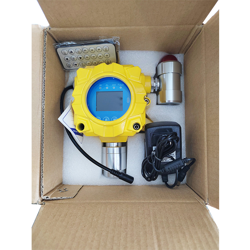 VTSYIQI EX Gas Detector Fixed Combustible Gas Monitor with Resolution 1%lel or 1%vol H-alarm 50%LEL L-alarm 20%LEL Measuring Range from 0 to 100%LEL Aluminum Shell Material for Detection of Combustible Gas Concentrations in Air