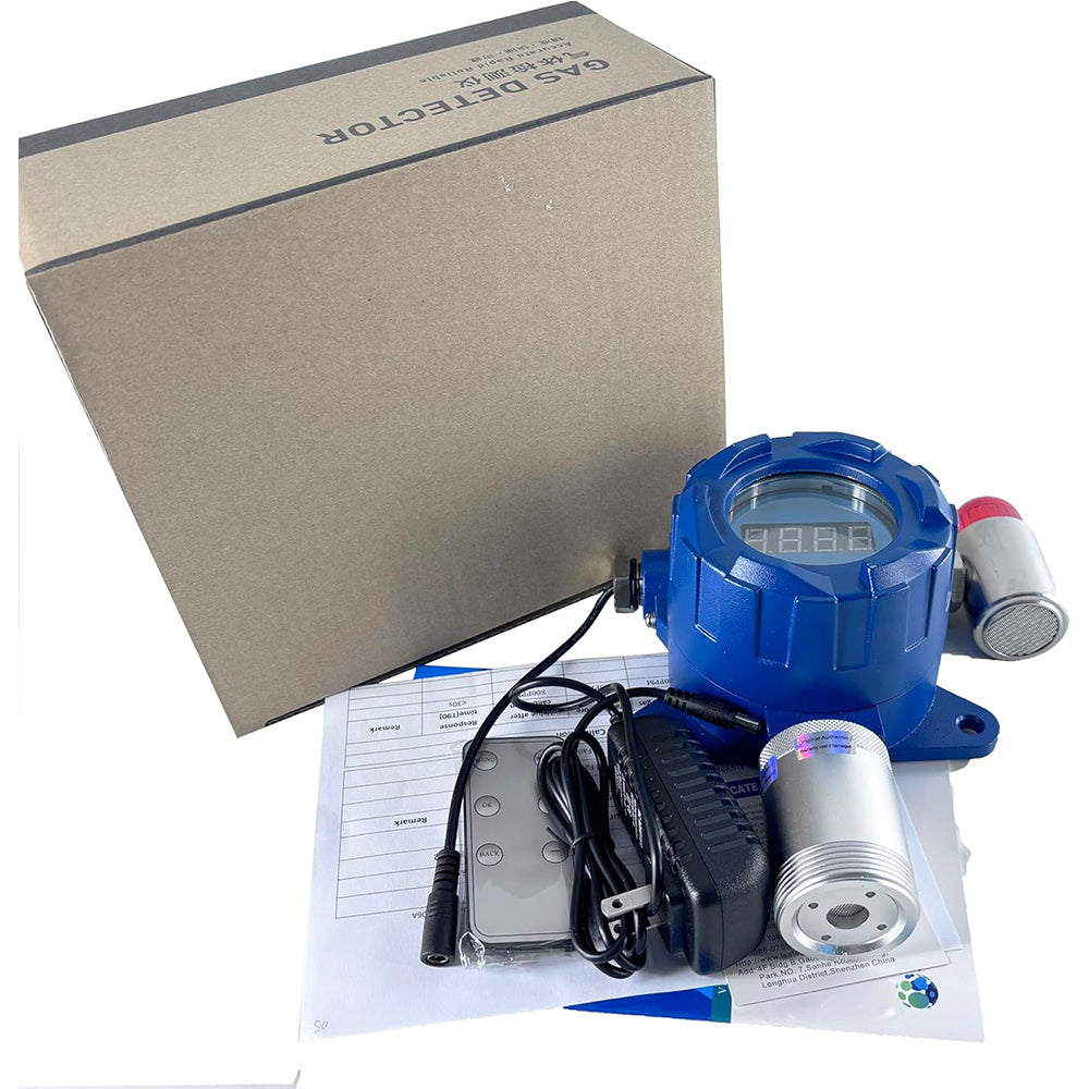 VTSYIQI Fixed Chlorine Gas Detector CL2 Gas Detector with Measuring Range 0-100ppm Resolution 0.1ppm Standard 4-20mA and RS485 Output Sound & Light Alarm Wall Mounted Installation