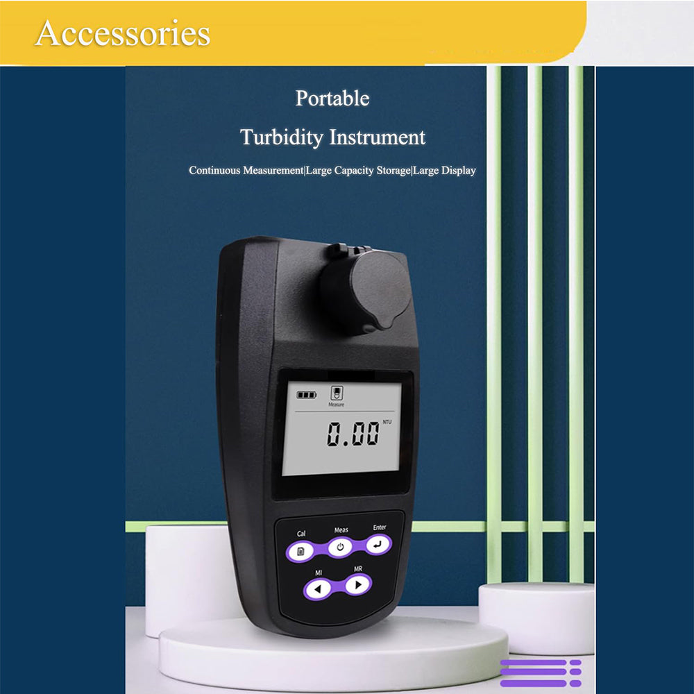 VTSYIQI Turbidimeter Turbidity Meter Kit Turbidity Tester Measurement with 4 PCS Calibration Solution Range 0 to 1100 NTU/FNU 0 to 275 EBC 0 to 9999 ASBC