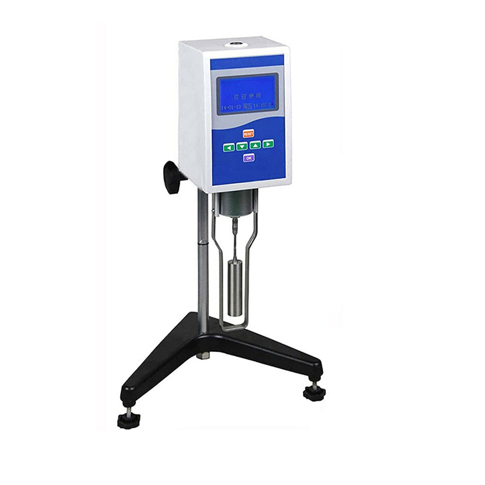 VTSYIQI Rotary Viscometer Viscosity Meter Digital Lab Rotational Viscosity Meter Fluidimeter Tester Meter for Paint Varnish Syrup Oil Test with 1~2000000mPa.s Accuracy ±1% 4 Rotor for Inks Paints Coatings Adhesives Greases Cosmetics