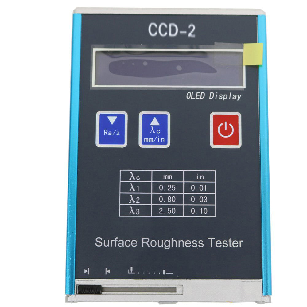 VTSYIQI Surface Roughness Meter Digital Surface Roughness Tester with Evaluation Length 1.25 4.0 5.0mm 4 Testing Parameters Indication Accuracy 0.01μm Measuring Range (um) Ra Rq 0.05-15.0μm Rz Rt 0.1-50.0μm