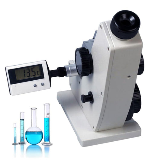 VTSYIQI Monocular Refractometer Monocular Abbe Refractometer Brix Refractometer with Accuracy ±0.0002 Range 1.3000-1.7000 nD 0.0-95% Brix for Sugar Beverage Petroleum Food Test