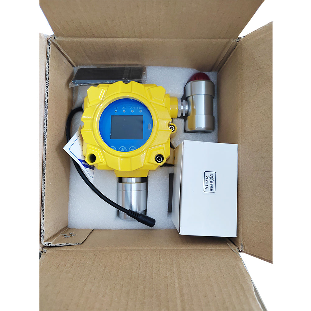 VTSYIQI Fixed CLO2 Gas Detector Chlorine Dioxide Gas Monitor with  Output Current 4-20mA Measuring Range 0 to 50ppm Resolution 0.1ppm Single Input 4~20mA and RS485 Rapid Response Stable Signal Remote Control High Precision