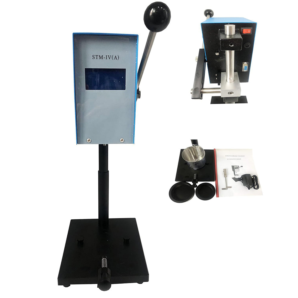 VTSYIQI Stormer Viscometer Rotational Viscosity Meter Tester RS232 Cable Connect PC with Temp Time KU CP and g Display Function Paint Coating 40.2 to 141.0KU