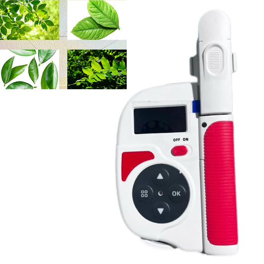 VTSYIQI Chlorophyll Concentration Meter Handheld Chlorophyll Meter with Measurement Area 2mm*2mm Accuracy Chlorophyll ±1.0SPA Nitrogen ±5% Leaf Humidity ± 0.5% Leaf Temperature ± 0.5°C 32KB Data Storage for Relative Content of Chlorophyll