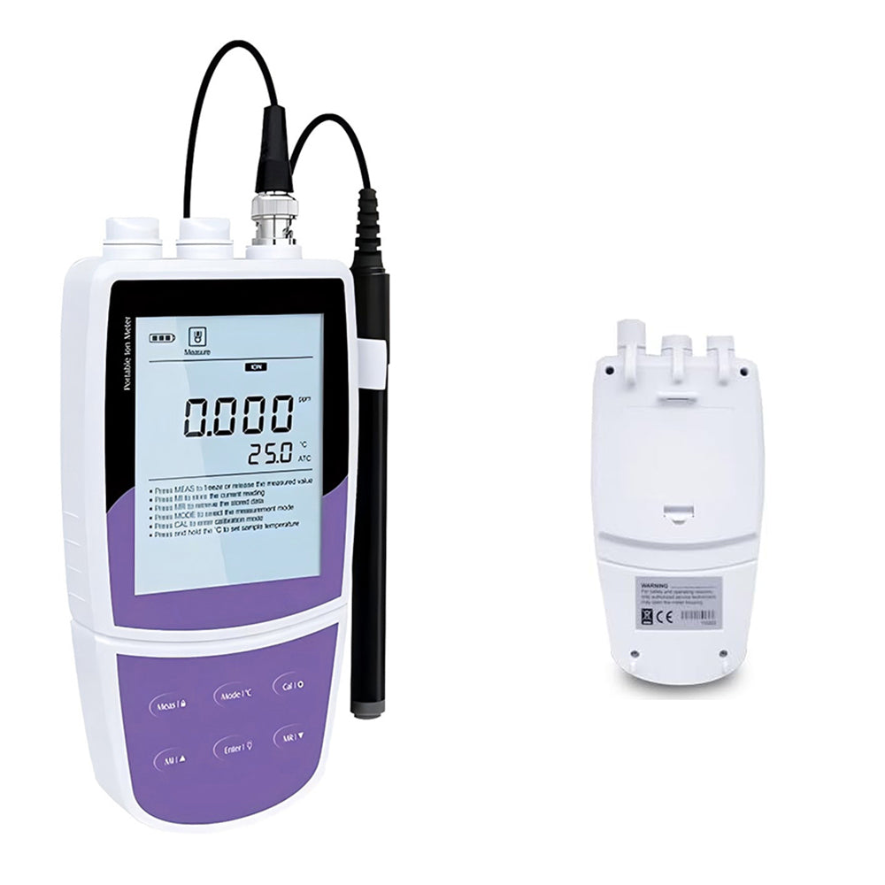 VTSYIQI Portable Sulfide Ion Meter S Ion Concentration Tester with Standard Calibration Fluids LCD Display Accuracy ±1% F.S. Range from 0.003 to 32000 ppm Resolution 0.001 0.01 0.1 1 Automatic Selectable Ion Measurement Units