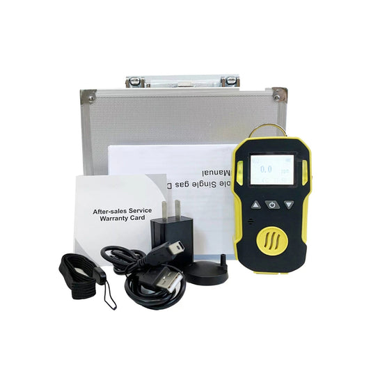 VTSYIQI C6H6 Gas Detector Digital Benzene Gas Detector with L-alarm 20ppm H-alarm 50ppm Measurement Range from 0 to 100ppm Accuracy ≦ 5% F.S. Explosive Proof Housing High Concentration Protection for Combustible Gas