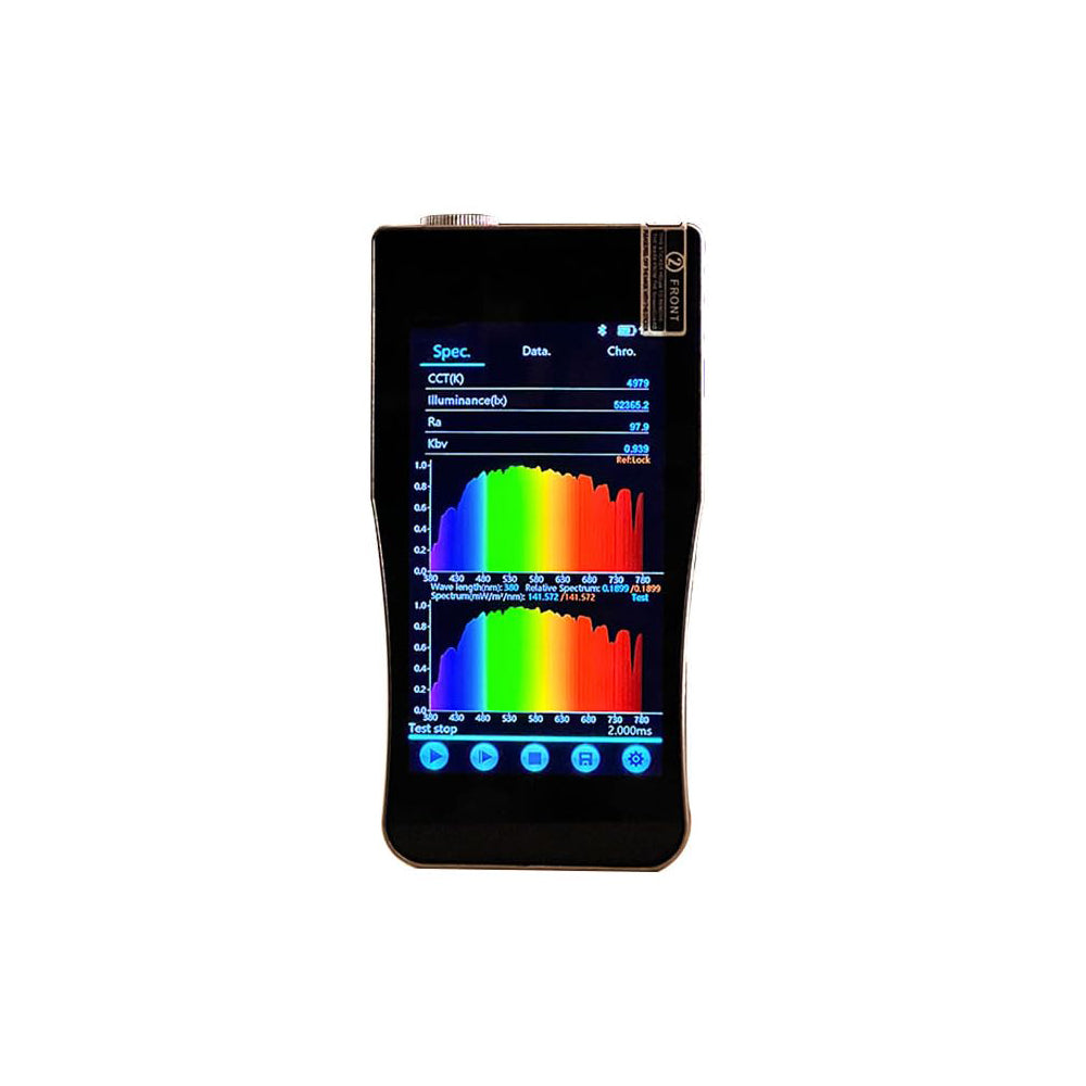 VTSYIQI Blue Light Spectrometer Blue Light Spectrum Analyzer with Wavelength Range 380nm～780nm 5-inch Touch Screen Chromaticity Diagram TM-30 USB Interface Telephoto Cross Asymmetric CT Spectroscopy System