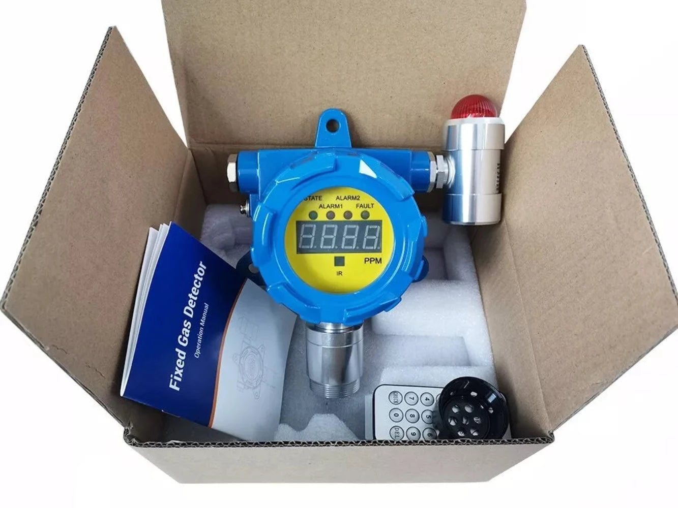 VTSYIQI Hydrogen Gas Detector Fixed H2 Gas Monitor Hydrogen H2 Leak Alarm Monitor with Measurement Range from 0-1000ppm Resolution 1ppm for Detecting Gas of Refinery LPG Station and Painting Plant