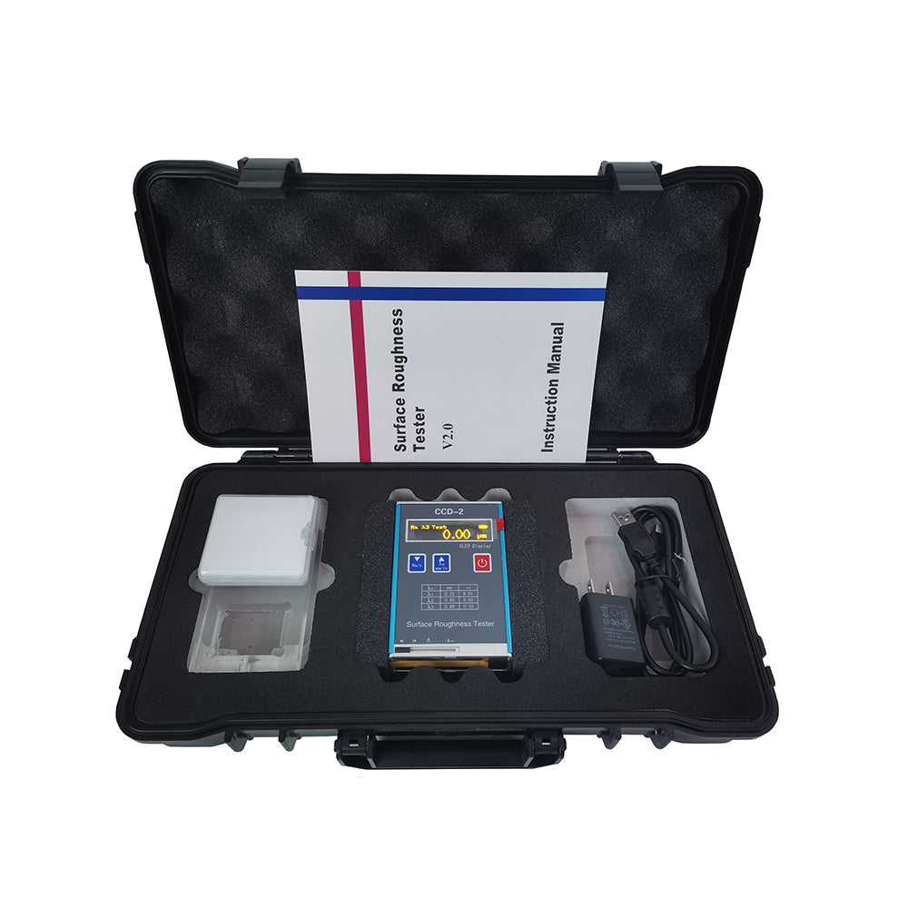 VTSYIQI Surface Roughness Meter Surface Roughness Measurement Instrument with Stroke Length 6mm Accuracy 0.01μm Measuring Range Ra Rq 0.05~15.0μm Rz Rt 0.1~50.0μm Testing Parameters (µm）Ra Rz Rq Rt