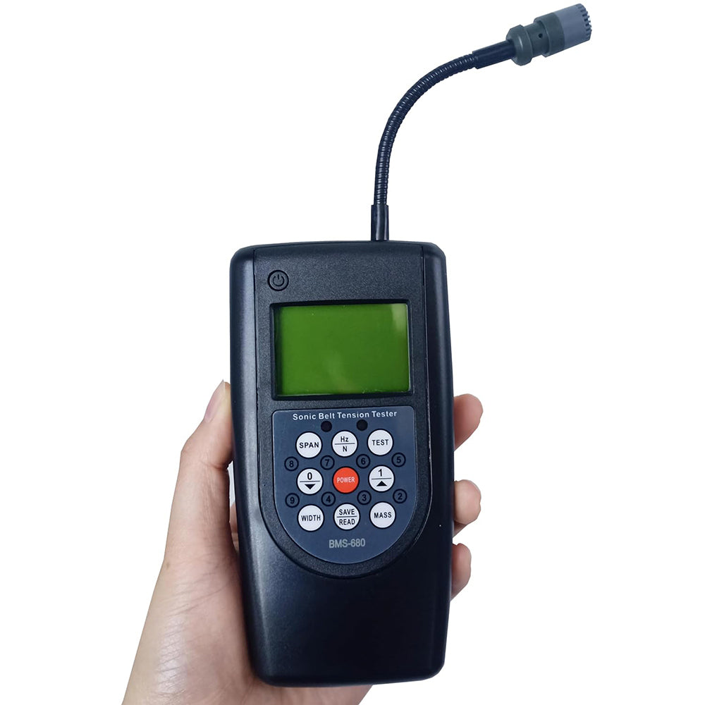 VTSYIQI Sonic Tension Meters Belt Tension Measuring Instrument with Measuring Range 10Hz-680Hz Detachable Probe LCD Display Display Accuracy ±1Hz 20 Set Data Storage