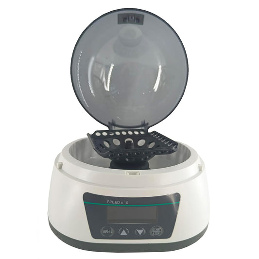 VTSYIQI Digital Mini Centrifuge Lab Centrifuge Machine with 2 in 1 Centrifuge Rotor Rotor Speed 1000-5000rpm Max Relative Centrifuge Force 1680xg Speed Adjustable and Timing for 0.2/0.5/1.5/2ml Micro Tube