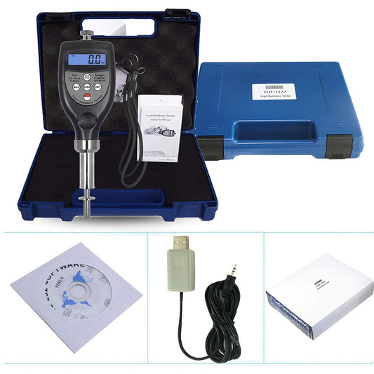 VTSYIQI Digital Fruit Penetrometer Hardness Tester Firmness Tester Sclerometer Hardness Tester for Vegetables Fruits include RS-232C data cable with software