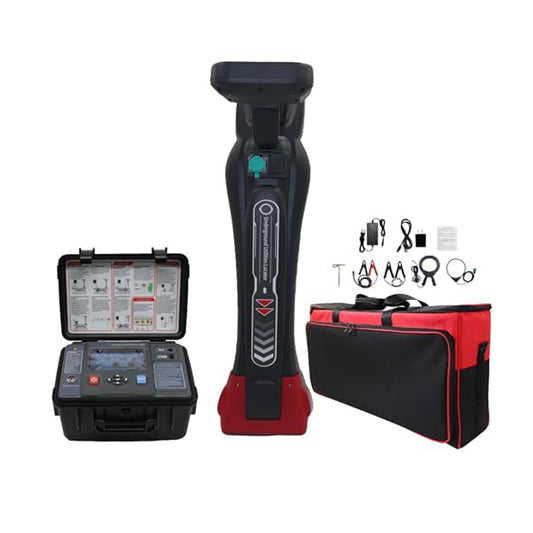 Underground Utility Pipe & Cable Locators Underground Utilities Locator Kit with Accuracy ± 5% to -10% Clamp Inner Diameter φ125mm Multiple Frequency Signal Transmission Modes Touch Screen