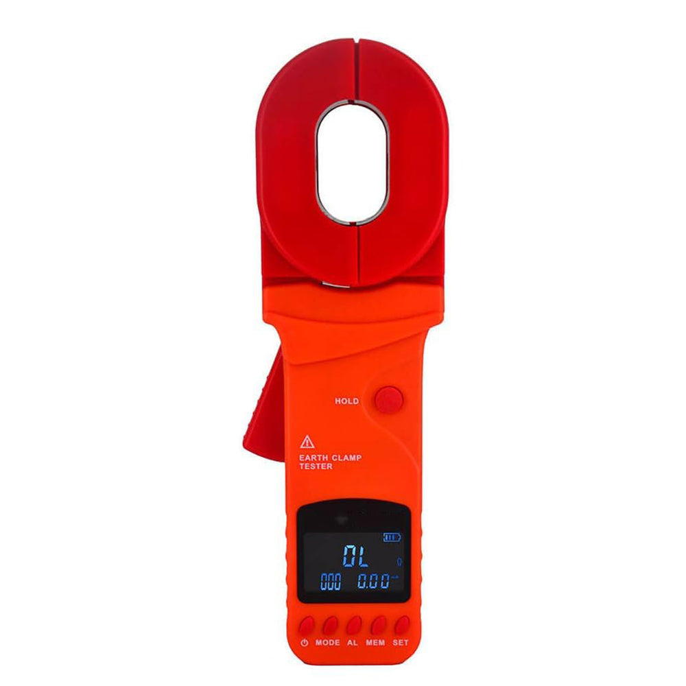 VTSYIQI Clamp Earth Ground Resistance Tester Loop Resistance Meter Ground Resistance Meter with Resistance Resolution 0.001Ω Resistance Range 0.01Ω-500Ω Resistance Accuracy ±1%±0.01Ω