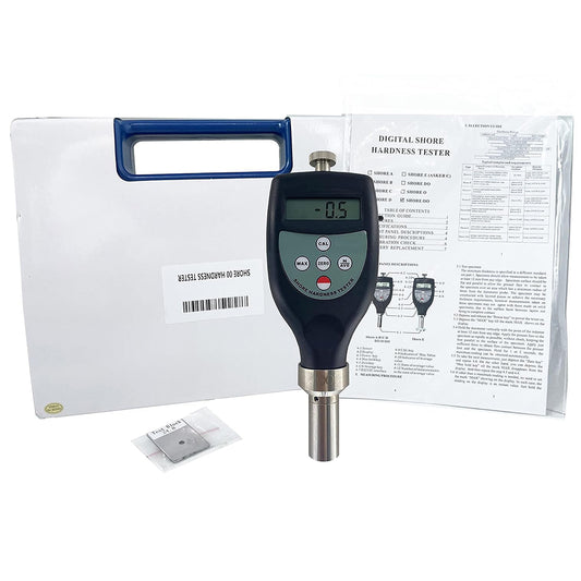 VTSYIQI Digital Shore Hardness Tester OO Durometer Meter Testing Gauge Spherical Radius for Silicone Rubber