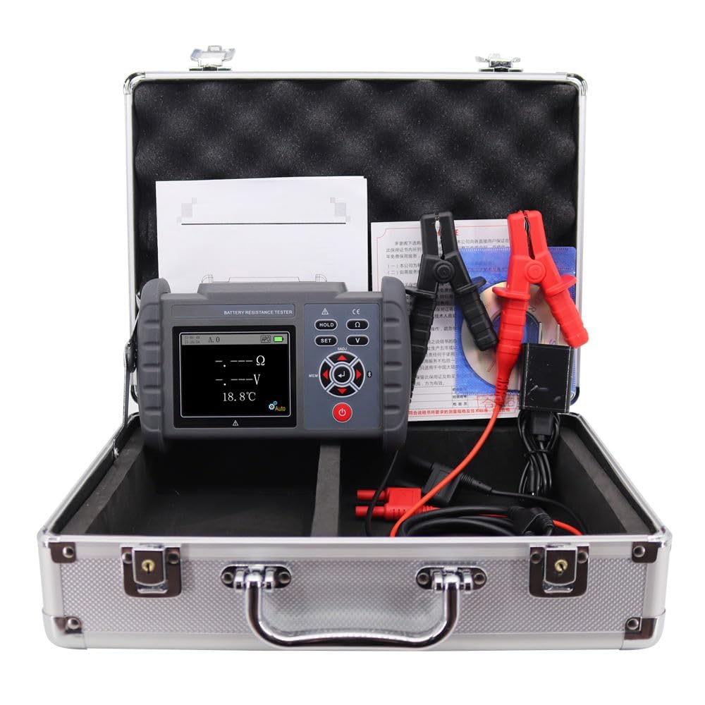 VTSYIQI Lithium Battery Internal Resistance Meter Tester with Internal Resistance 0.000mΩ~3.100 Ω Voltage 0.000V~±71.00V for Lead-Acid Rechargeable Lithium Battery Measurement DC 3.7V Lithium Battery