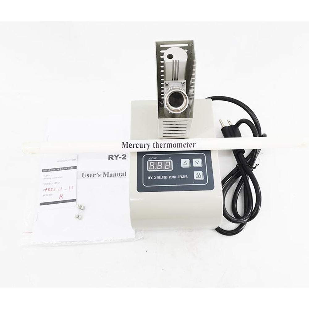 VTSYIQI Melting Point Apparatus Melting Point Tester Melting Point Instrument with Test Range 50-300°C Accuracy ±1.0℃ for Melting Point of Drugs Reagents Fragrances and Other Organic Crystalline Substances