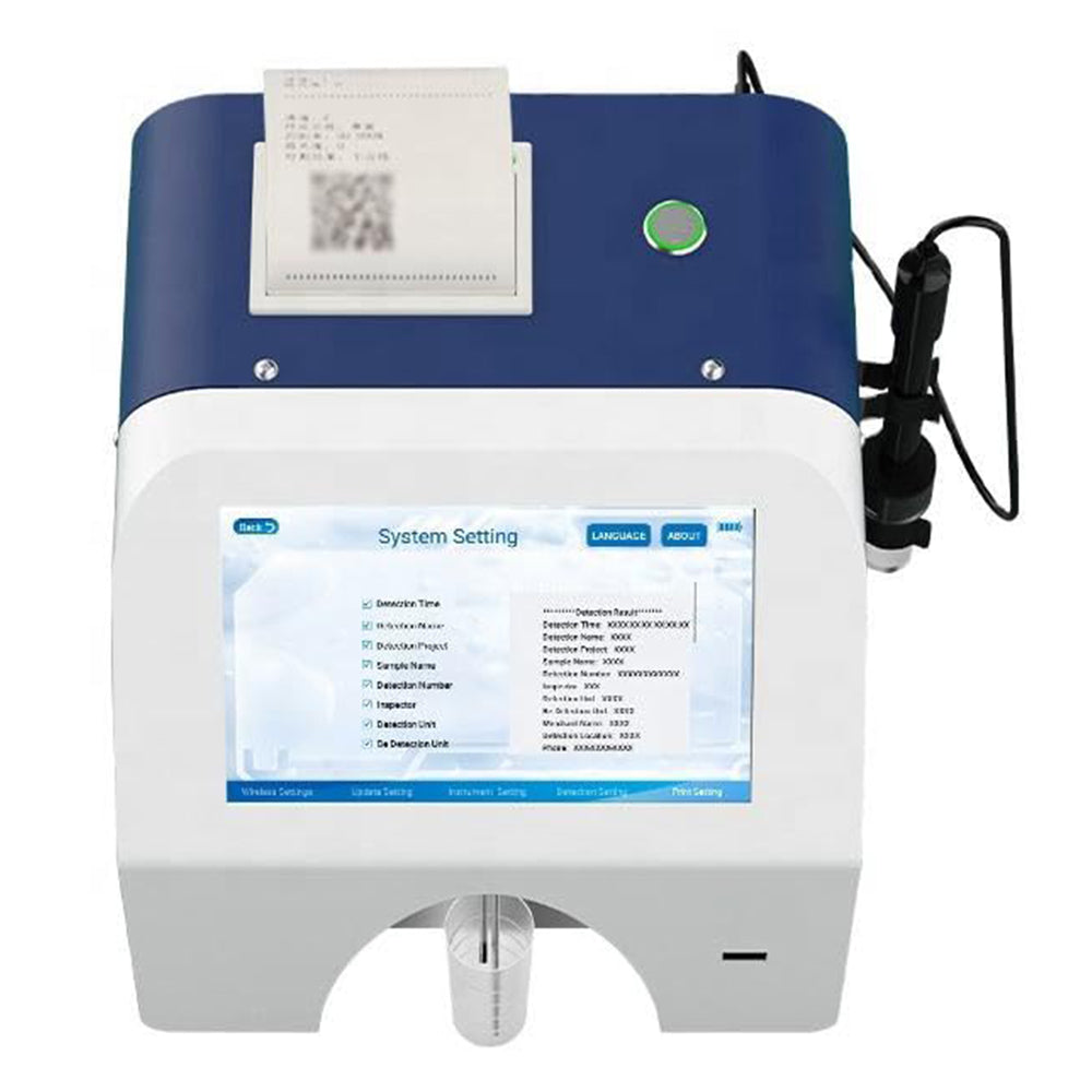 VTSYIQI Ultrasonic Milk Analyzer Ultrasonic Dairy Composition Analyzer Dairy Analyzer with Thermal Printer Touch Screen USB Interface PH Value Range 0~14 Conductivity Range 2~14mS/cm Milk Temperature Range 5°C~40°C Ash Range 0.4%~4%