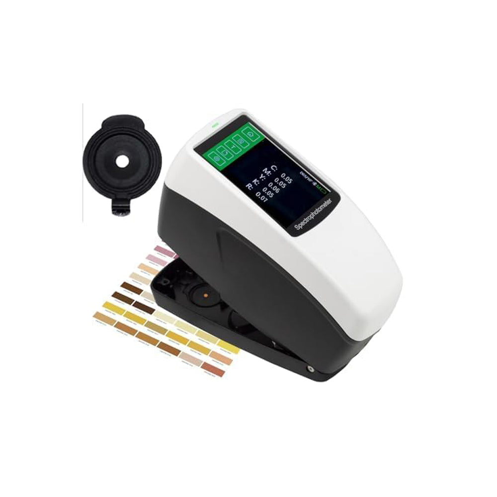 VTSYIQI Color Densitometer Digital Spectrodensitometer Density Meter with 5mm Caliber 0.01 Accuracy Integrated Physical Positioning Hole USB Bluetooth Interface for Printing Color Density