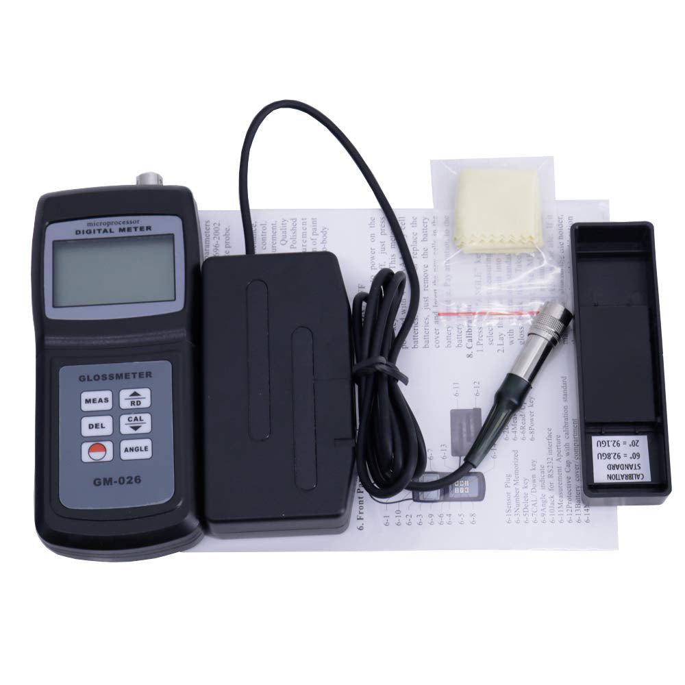 VTSYIQI Glossmeter Paint Ceramic Gloss Meter Marble Glossmeter 20º 60º 0.1-200Gu With Accuracy ± 1.0 GU