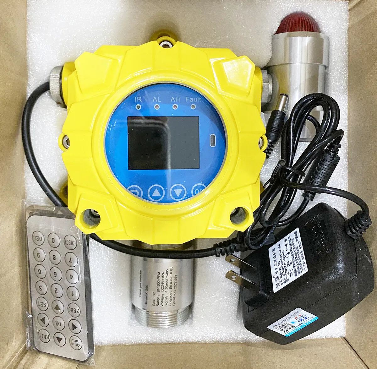 VTSYIQI Ammonia Gas Detector NH3 Gas Leak Detector Fixed NH3 Gas Leakage Monitor with Range 0-100ppm Resolution 0.1/1ppm for Detecting Gas of Warehouse Aquaculture