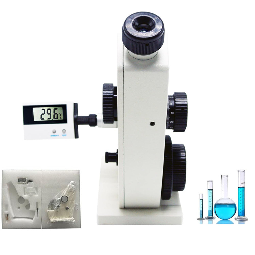 VTSYIQI Abbe Refractometer Brix Refractometer Measurement with Accuracy ±0.0002 Range 1.3000-1.7000 nD 0.0-95% Brix Dissolved Solids Brix 0-95% for Sugar Beverage Petroleum Food Test