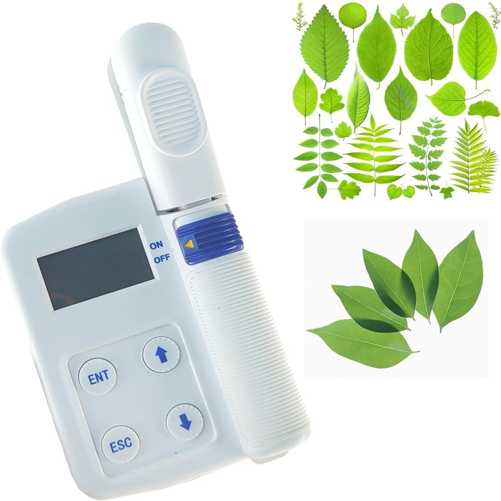 VTSYIQI Plant Nutrient Tester Plant Nutrition Testing Instrument Chlorophyll Meter with Chlorophyll 0.0-99.99SPAD Leaf Temperature -10-99.9℃ Nitrogen Content 0.0-99.99mg/g Leaf Humidity 0.0-99.9RH%