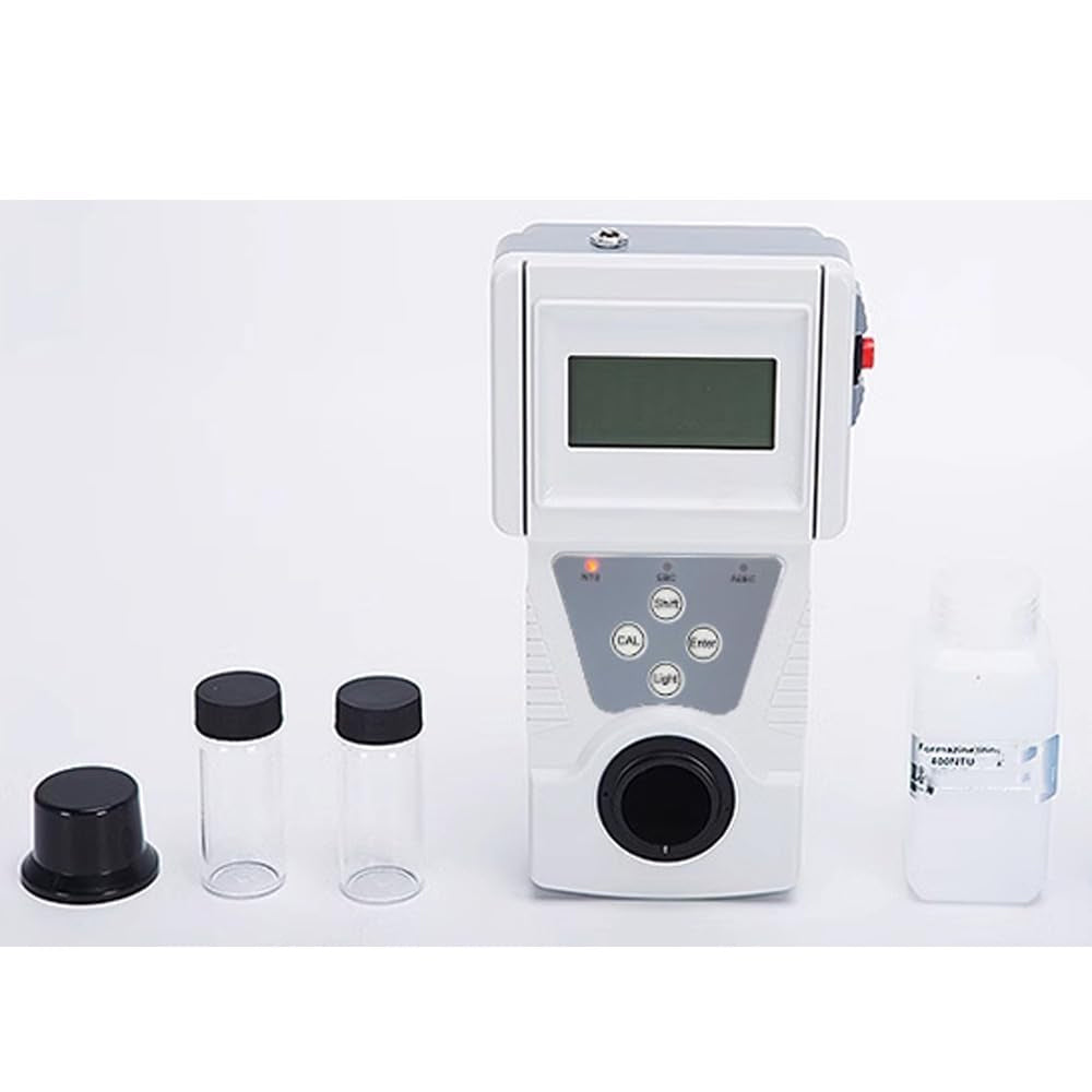 VTSYIQI Turbidimeter Turbidity Meter Tester Scanner Lab Turbidity Meters with Measuring Range 0 to 50 NTU Resolution 0.01 NTU  Turbidity Calibration Standard Formazin Solutions for Wewage Treatment Beverage Plants Swimming Pool Waterworks Etc