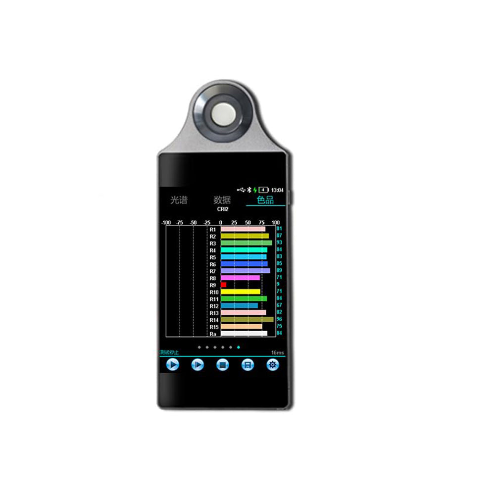 VTSYIQI Digital Plant Spectrometer Spectral Illuminometer Intelligent Wireless Spectral Power Analyzer with Wavelength Range 380nm～780nm Automatic Zeroing Built-in Lithium Battery Test Parameters PPFD YPFD PAR PUR for Field Lighting Measurements