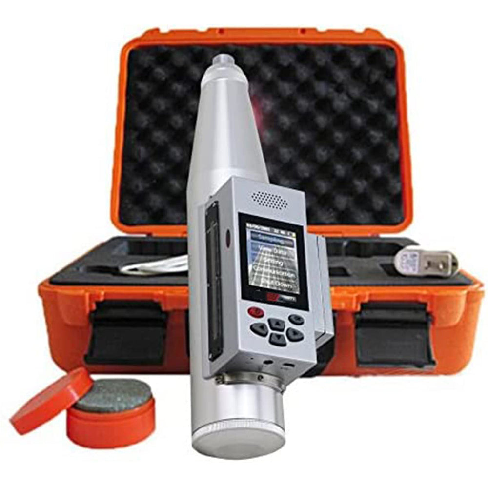 VTSYIQI Digital Voice Rebound Test Hammer Resiliometer with Range 10 to 60MPa Interface USB2.0 Steel Anvil 80±2 High-Resolution LCD Color Screen Display NDT Testing Machine GB/T9138-1988 Standards