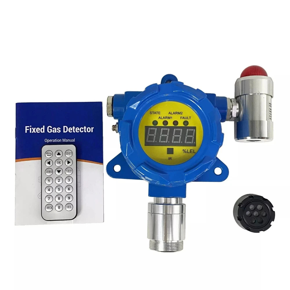 VTSYIQI Wall-mounted Methane Gas Detector CH4 Gas Detector Methane Explosion Gas Monitor with Range from 0 to 100%LEL Resolution 1%lel for Biogas Animal Husbandry Gas Test