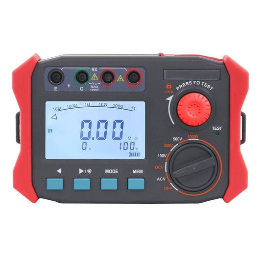 VTSYIQI Insulation Resistance Tester Insulation Resistance Measurement with  Insulation Resistance Range 0.06MΩ-50.00GΩ Rated Voltage 100-1000V for Insulation Resistance Test