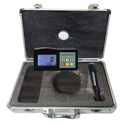 VTSYIQI Leeb Hardness Meter Tester 200 to 900 HLD Metals Durometer Test Kit (HRB HRC HV HB HS HL) for Solid Aluminum Steel Iron Bronze 9 Materials Without Test Block