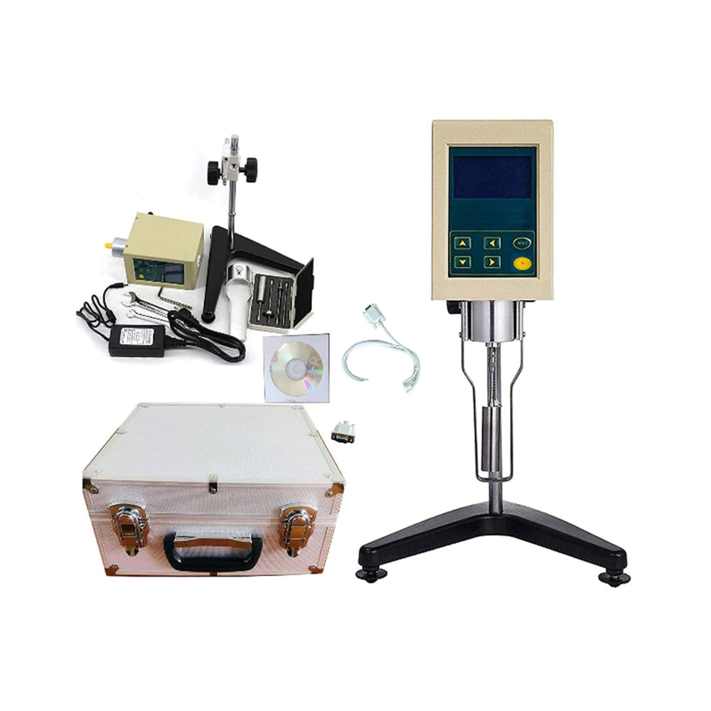 VTSYIQI Digital Rotary Viscometer Rotational Viscometer Viscosity Meter 1 to 2x1000000 mPa With RS232 Interface Connect Computer For Paint Salads or Dips Testing