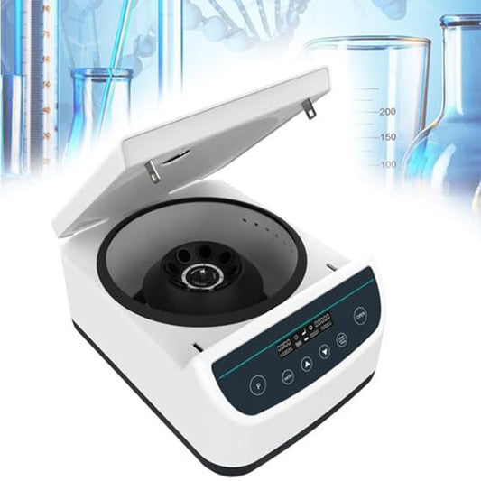 VTSYIQI Low-Speed Centrifuge Lab Benchtop Centrifuges with Max RCF 1967xg Max Speed 500-4000rpm Semidiameter Of Rotor 11cm Power 60W Rotor Max Capacity 15ml*8 2/5/10ml*8 Lid Opening Protection Cavity Overtemperature Protection Vibration Protection