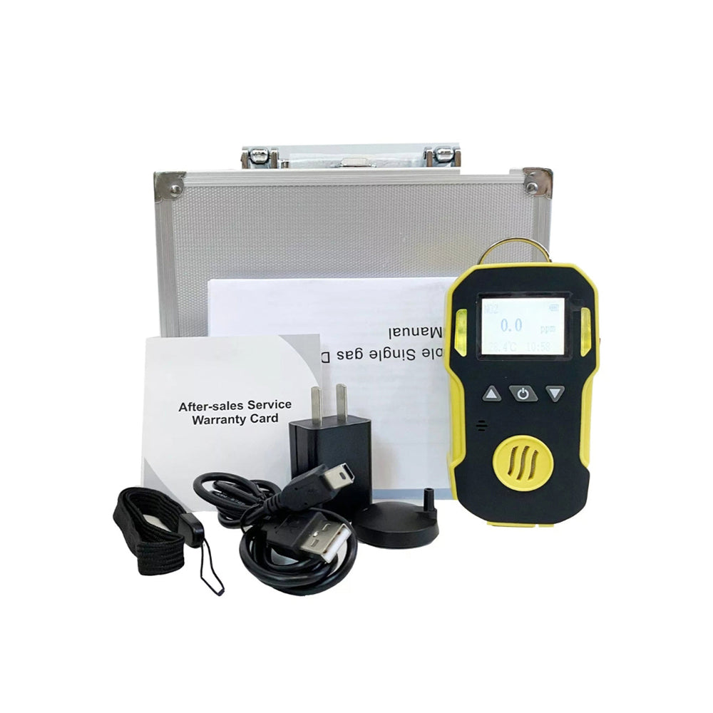 VTSYIQI HCN Gas Detector Portable  HCN Gas Analyzer Tester with Measuring Range 0 to 50ppm L-alarm 5ppm H-alarm 10ppm Resolution 0.1ppm Display Screen for Combustible and Toxic Gas Leakage Detection in Underground Pipe or Mines