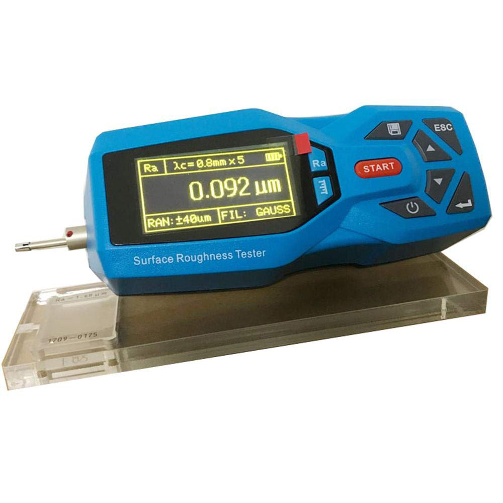 VTSYIQI Portable Surface Roughness Tester Meter with Indication Accuracy 0.001 Measuring Range (µm）Ra 0.005-16.000 Rz 0.02-160.00 Indication Accuracy 0.001μm Maximum Drive Stroke 17.5mm/0.7 Inch 20 Testing Parameters