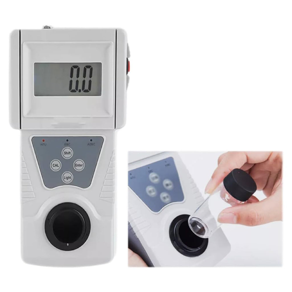 VTSYIQI Handheld Turbidimeter Kit Turbidity Monitor with Certification Compliant Standards ISO7027 Range 0 to 200 NTU Repeatability ≤2% Principle 90° Scattered Light Formazine Turbidity Solution