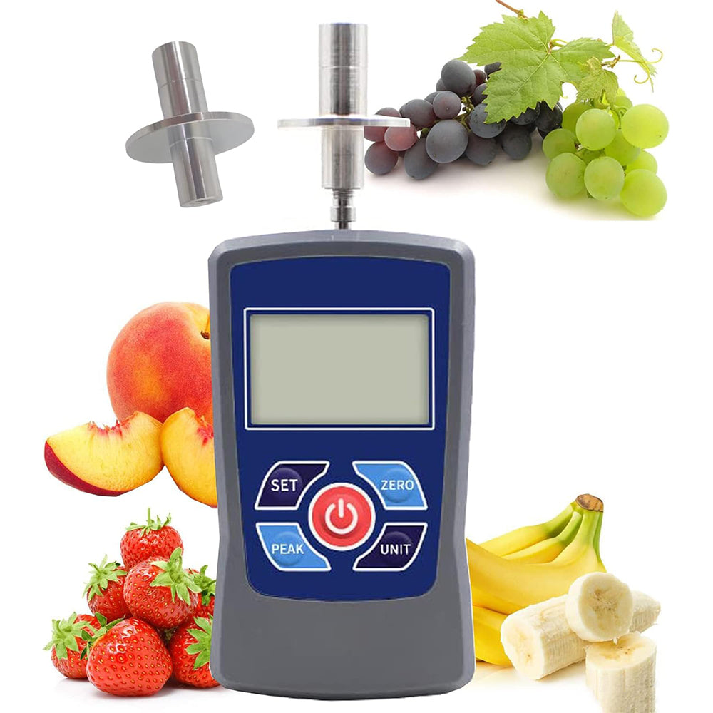 VTSYIQI Mini Fruit Penetrometer Durometer Digital Fruit Hardness Tester Meter with Range 0.2 to 15 Kgf/cm2 (×10^5 Pa) 0.4～30Kgf/cm2 (×105 Pa) Load Graduation Value 0. 01Kgf/cm Pressure Head Diameter Φ11.1mm Φ7.9mm for Soft and Hard Fruits