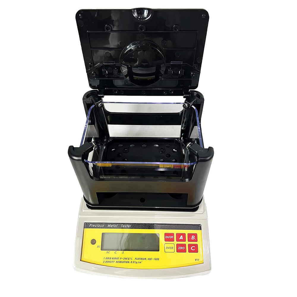 VTSYIQI Gold Purity Tester Meter Gold Purity Analyzer with Maximum Weight 300g Weight Resolution 0.005g Density Resolution 0.001g/cm3 PT Value Range Pt600 - Pt1000 RS-232C Interface Multi-function for Measuring the K Value of Gold