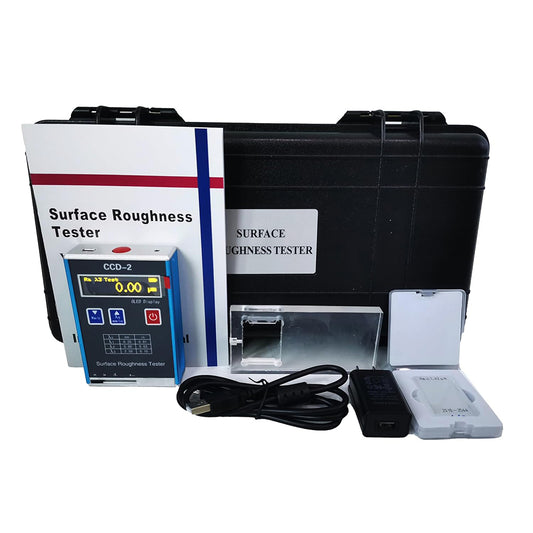 VTSYIQI Digital Surface Roughness Tester Surface Roughness Measurement Instrument with OLED Display Pocket-Size Range Ra Rq 0.05-15.0μm Rz Rt 0.1-50.0μm Rechargeable Li-Battery Aluminum Design Shell