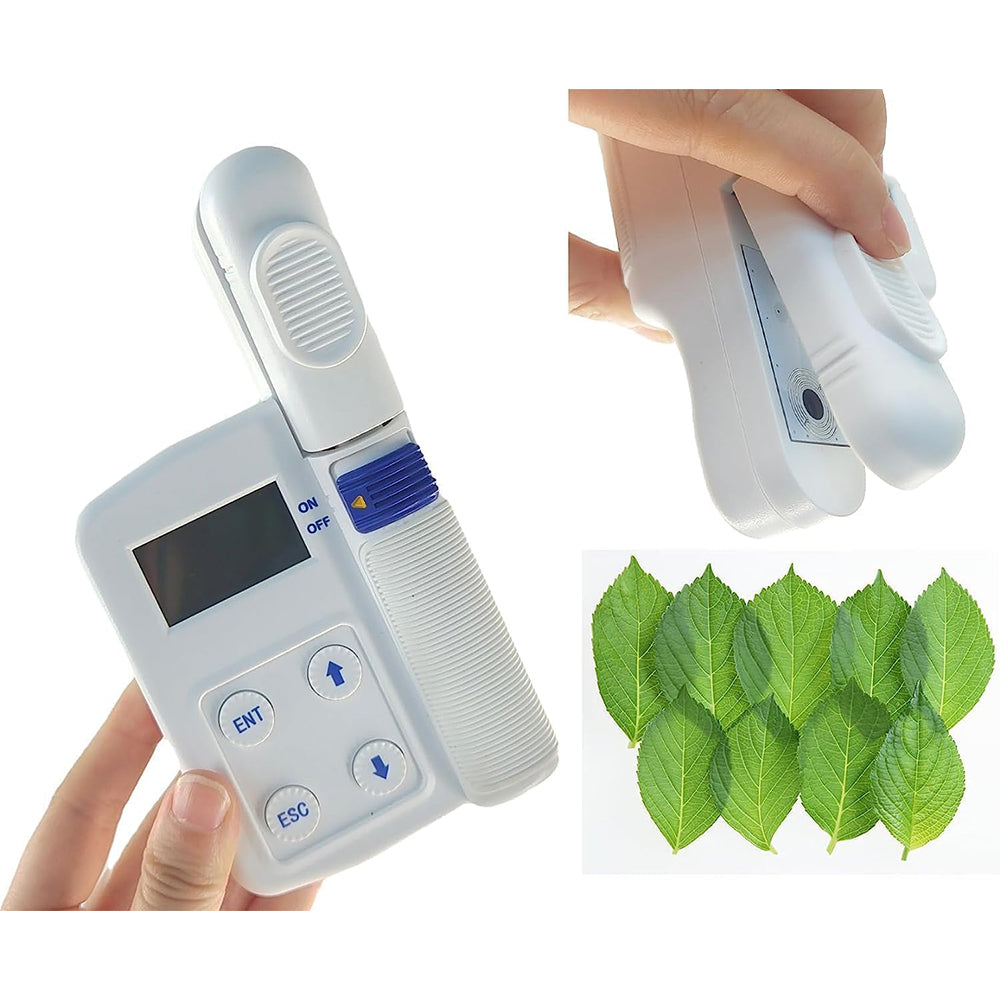 VTSYIQI Chlorophyll Meter Plant Leaf Chlorophyll Analyzer with 2GB SD Card Data Storage Measuring Range 0.0 to 99.9 SPAD Measurement Area 2mm*2mm for Instantly Relative Chlorophyll Content Measurement