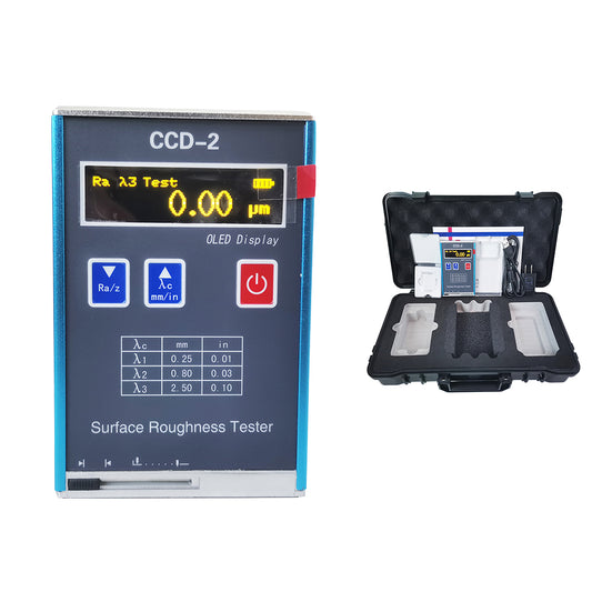 VTSYIQI Surface Roughness Testing Machine Surface Roughness Meter with Stroke Length 6 mm Accuracy 0.01μm Measuring Range Ra Rq 0.05~15.0μm Rz Rt 0.1~50.0μm 4 Testing Parameters (µm）Ra、Rz、Rq、Rt Evaluation Length 1.25 4.0 5.0mm